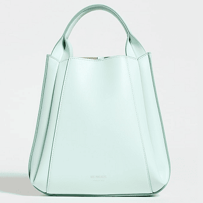 mint green vertical tote