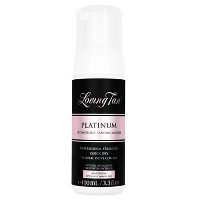 a bottle of Loving Tan Platinum Ultimate Self Tanning