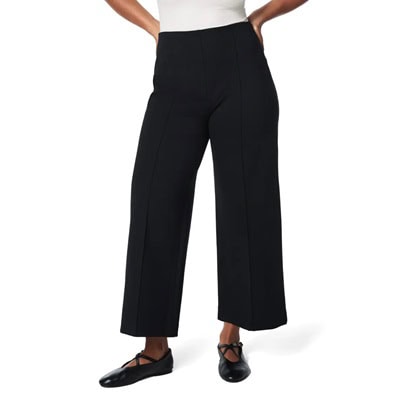 Wednesday's Workwear Report: The Perfect Pull-On Crop Wide-Leg Ponte Pants