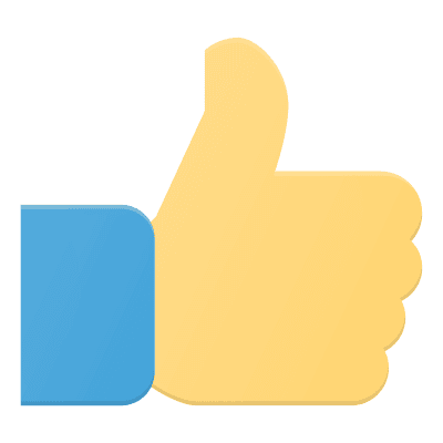 icon of yellow hand giving a thumb's up symbol