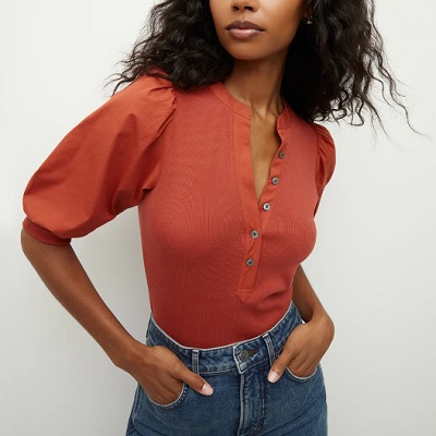 Tuesday's Workwear Report: Coralee Puff-Sleeve Top