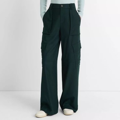 Splurge Monday’s Workwear Report: Flannel Broad-Leg Cargo Pant