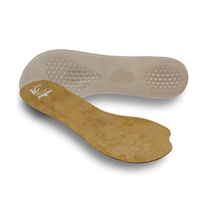 A pair of brown women's insoles