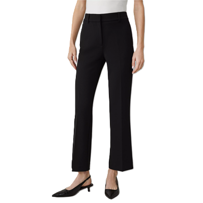 woman wears crop flare pants with work outfit