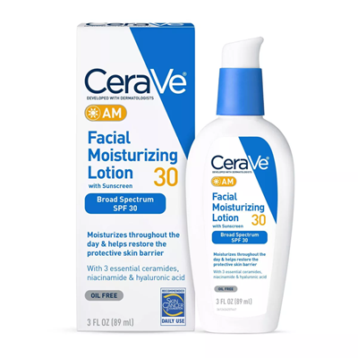 Cerave AM moisturizer + sunscreen