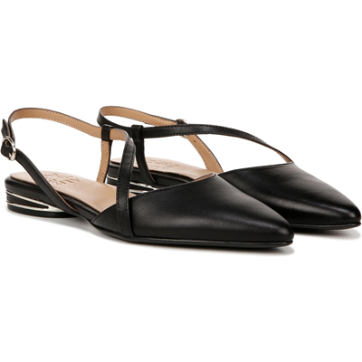 black slingback flat