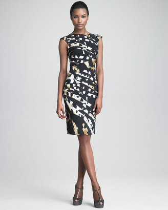 black and white sheath dress