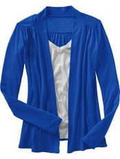 long cobalt cardigan
