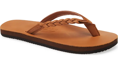 comfortable shoe to walk for miles in: a Rainbow flip flop