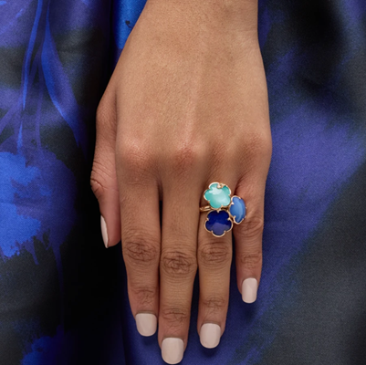 Espresso Break: Ton Joli 18K Rose Gold Flower Doublet Ring Espresso Break: Ton Joli 18K Rose Gold Flower Doublet Ring
