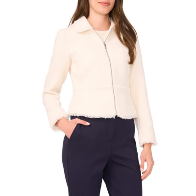 white zip jacket