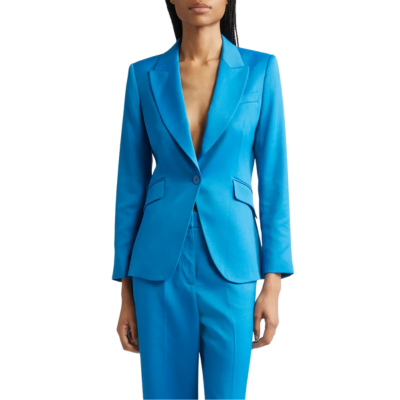 bright blue suit