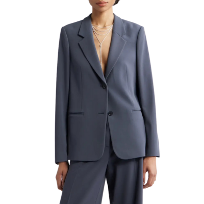 grayish blue suit