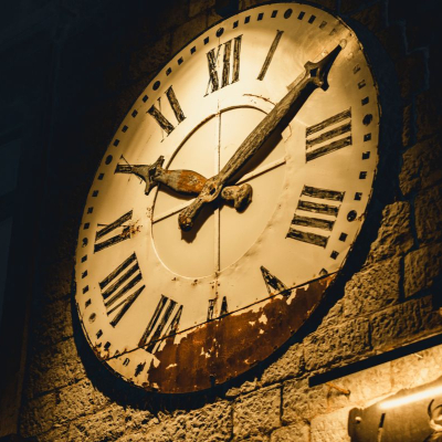 ornate clock points to 10:10; maybe it could be used to time travel back and make purchases from 10 years ago