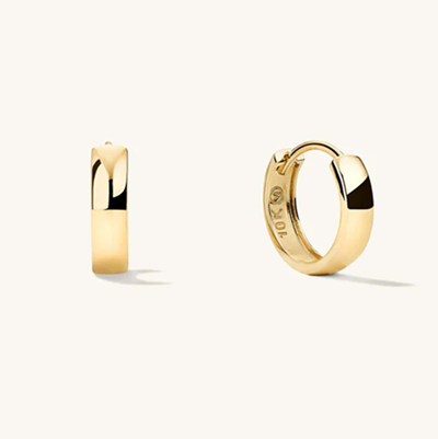 gold huggie hoops