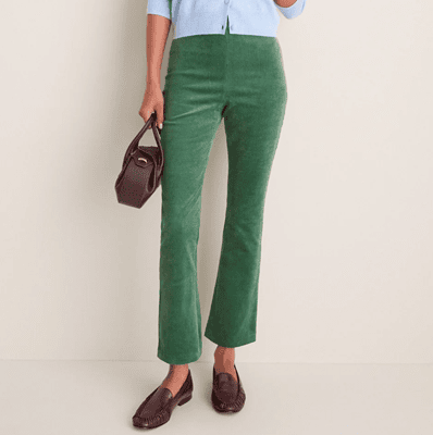 green corduroy pants