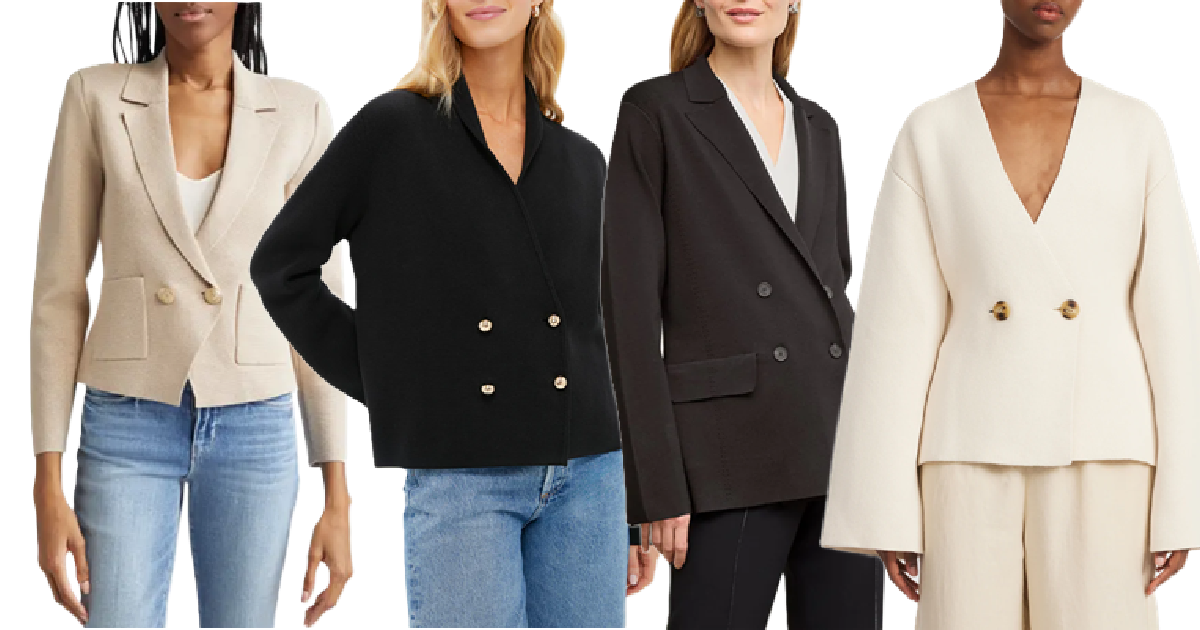 The Best Double-Breasted Knit Blazers for Work