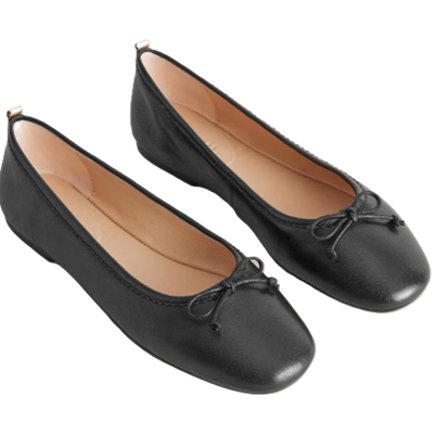 flats that readers have called out as extremely comfortable business casual shoes: ballet flats from Boden