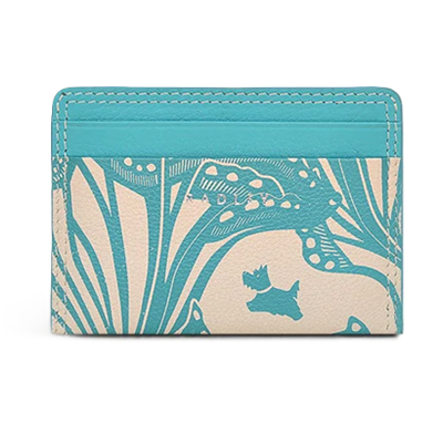 light blue and cream card holder