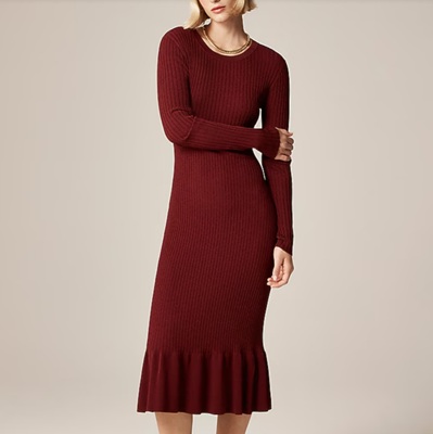 Wednesday’s Workwear Report: Ruffle Sweater Gown