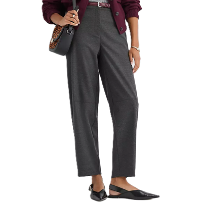 businesswoman wears flannel dress pants with work outfit