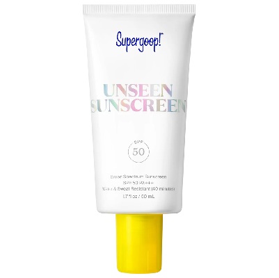 A bottle of Supergoop!'s Unseen Sunscreen