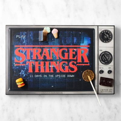 An advent calendar with the Stranger Things logo