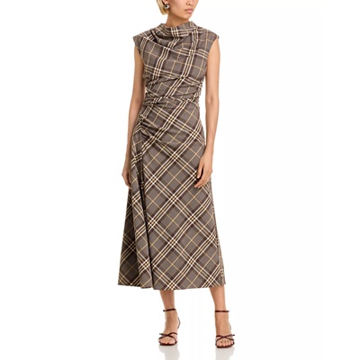 Splurge Monday’s Workwear Report: Burke Cowl-Neck Plaid Dress