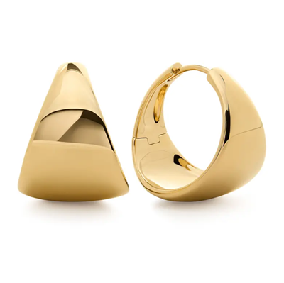 Coffee Break: Tapered Hoop Earrings