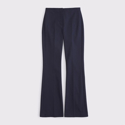 A pair of navy bootcut pants