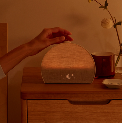 a muted alarm clock with sound and lights