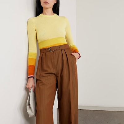 Splurge Monday’s Workwear Report: Tones Striped Cashmere Sweater