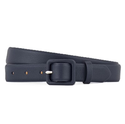 navy leather belt