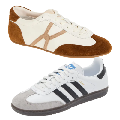 collage of two of the best business casual sneakers for women in 2026