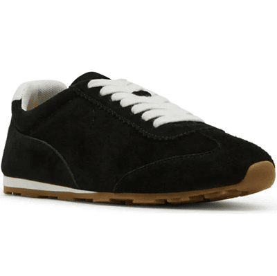 black waterproof business casual sneaker for women
