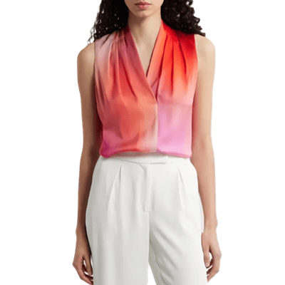 Kobi Halperin stretch silk popover blouse in Spring 2026 patterns and colors