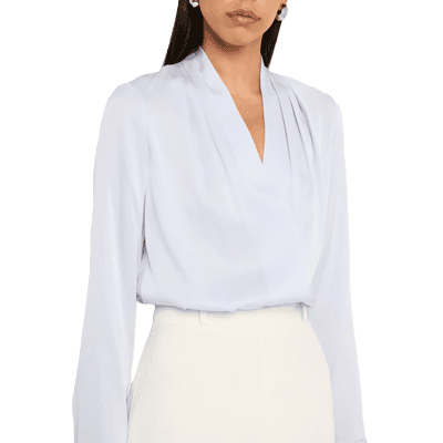 Kobi Halperin stretch silk popover blouse in Spring 2026 patterns and colors