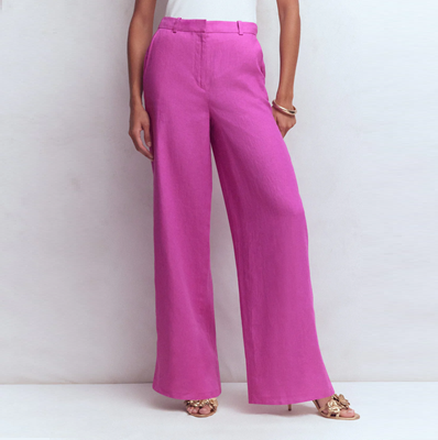 pink linen pants from Boden