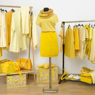 wardrobe consisting of one color: yellow