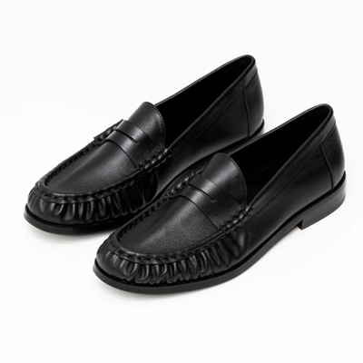 black loafers