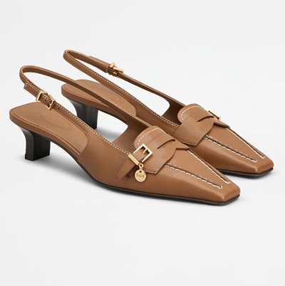 brown loafer heels