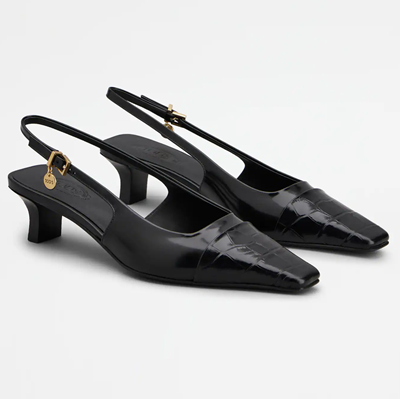 black slingback heel