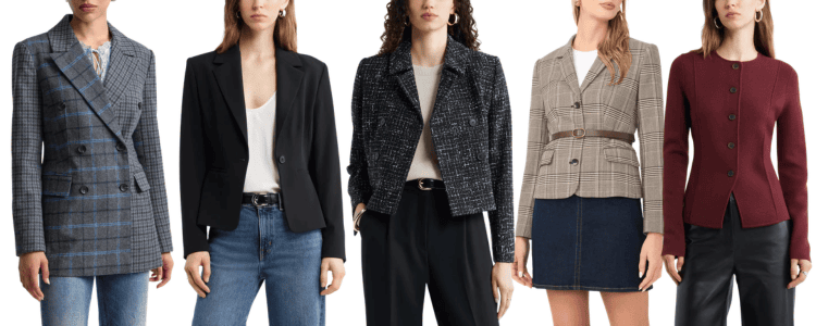 collage of blazers in the Nordstrom Anniversary Sale