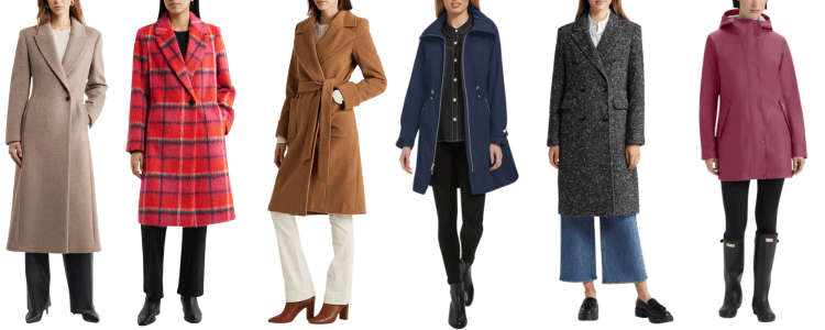 collage of coats in the Nordstrom Anniversary Sale
