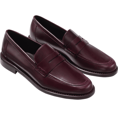 burgundy loafers