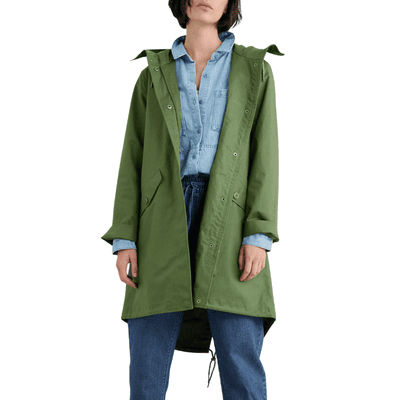 olive green coat