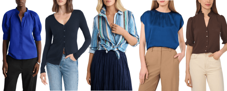 collage of blouses in the NAS