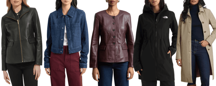 collage of coats in the Nordstrom Anniversary Sale