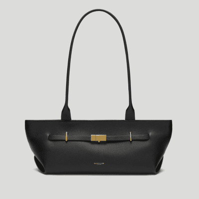 black east-west bag with buckle detail